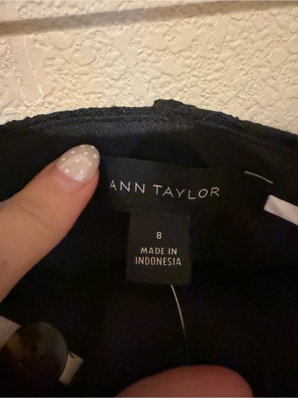 NWT Ann Taylor The Ankle Pant Black Embossed Floral Size 8 Work Office Career - Picture 4 of 8